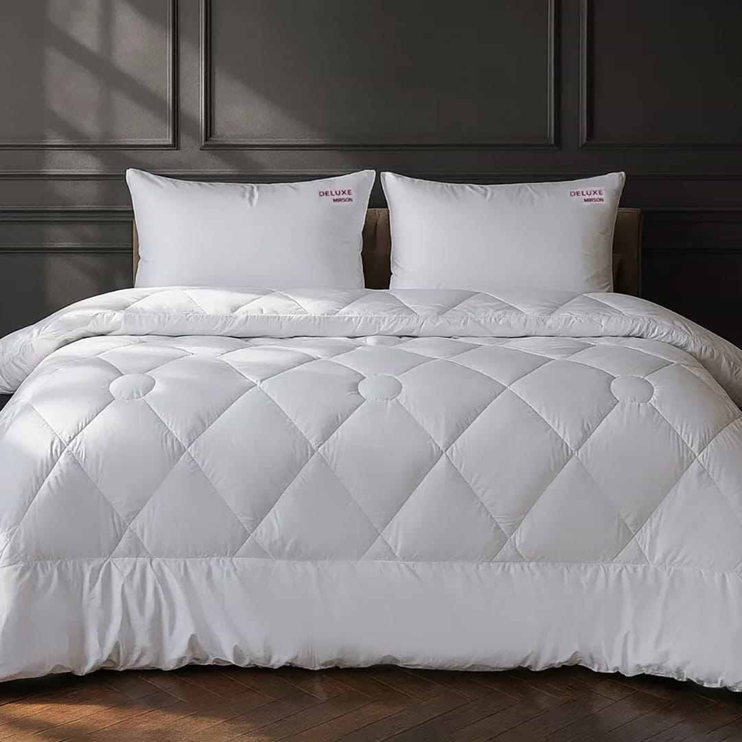 Набор одеяло евро + 2 подушки MirSon №9528 Deluxe Hand Made летнее 200х220 Silk Kapok + 50х70 (2200010805550)